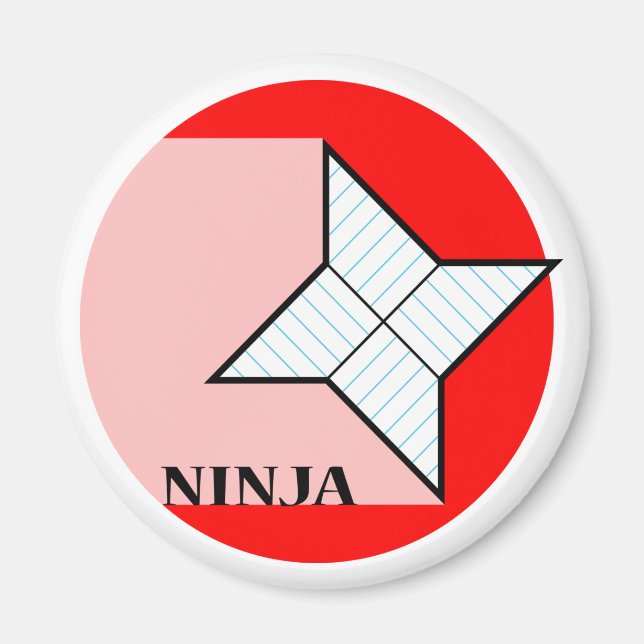 Paper Ninja Star Magnet (Front)
