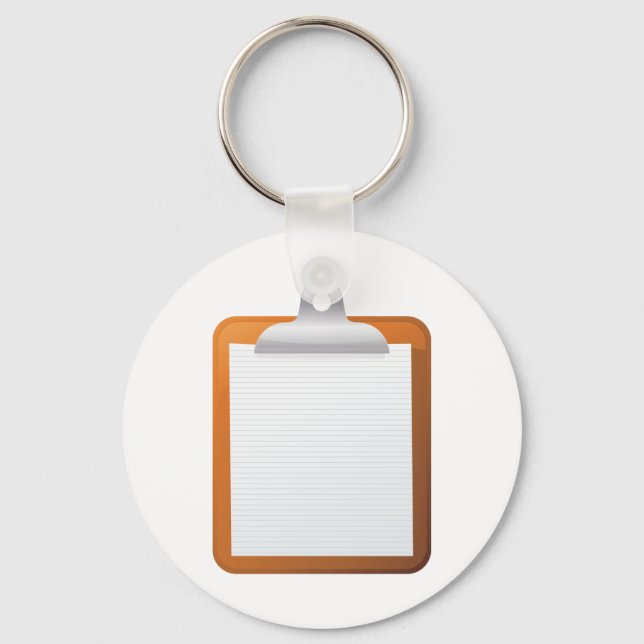 Paper On A Clipboard Key Ring (Front)
