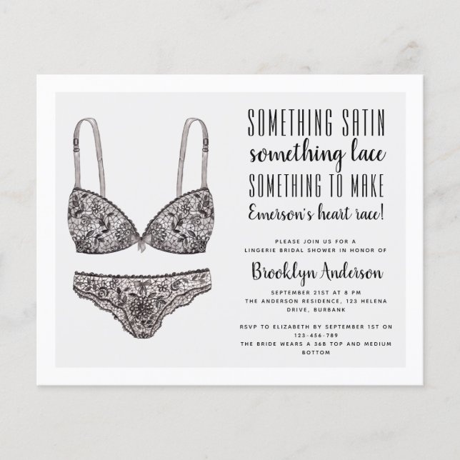 PAPER Ooh La La Lingerie Shower Invitation (Front)