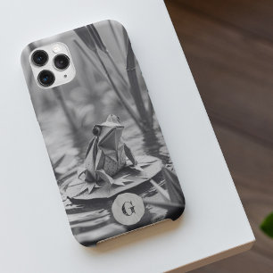 Paper Origami Frog Lily Pad Pond Monogram  iPhone 16 Case
