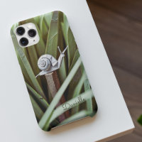 Paper Origami Snail in the Grass Monogram
