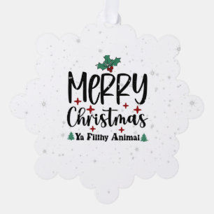 Paper Ornament Card-Classic Funny Xmas Quote