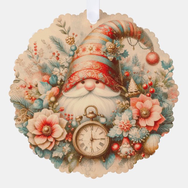 Paper Ornament Card Gnome (Front)