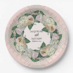 Paper Party Decor Vintage Pretty Flower Lace Doily Paper Plate