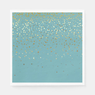 PAPER PARTY DISPOSABLE NAPKINS PETITE GOLDEN STARS