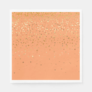 PAPER PARTY DISPOSABLE NAPKINS PETITE GOLDEN STARS