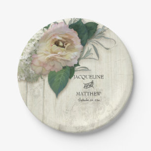 Paper Party Goods Modern Vintage Ranunculus Floral Paper Plate