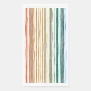 Paper Party Napkins Watercolor Rainbow Stripe