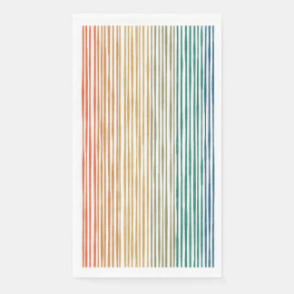 Paper Party Napkins Watercolor Rainbow Stripe