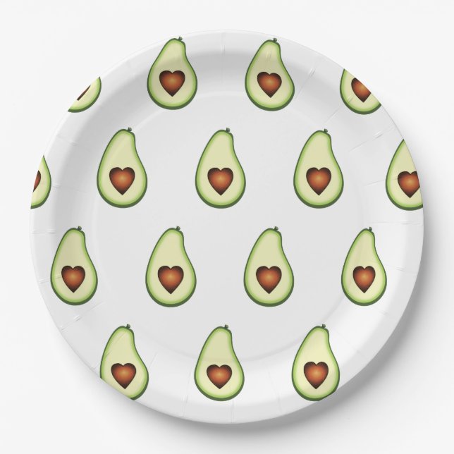 Paper Party Plates - Avocado (Front)
