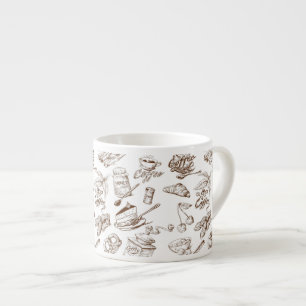 Paper pattern espresso cup