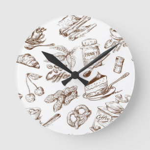 Paper pattern round clock