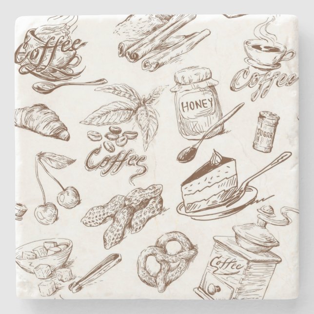 Paper pattern stone coaster (Front)