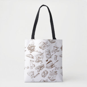 Paper pattern tote bag