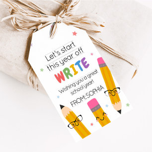 Paper Pencil Back to School Favour Tags