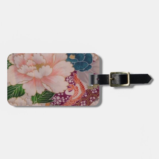 Paper Peonies from Japan Luggage Tag (Front Horizontal)
