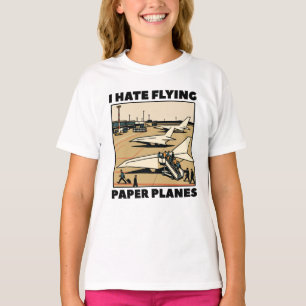 Paper Plane Boarding Humor Paper Airlines T-Shirt