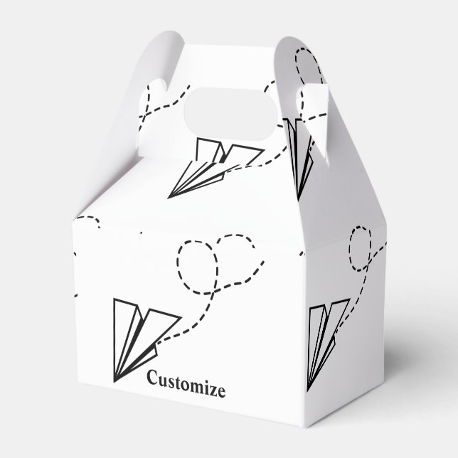 Paper Plane Flying Thunder_Cove Favour Box (Front Side)