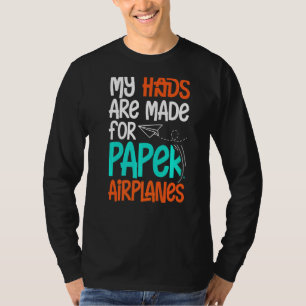 Paper Plane Folded Aeroplane Folding Glider Origam T-Shirt