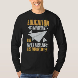 Paper Plane Folded Aeroplane Folding Glider Origam T-Shirt