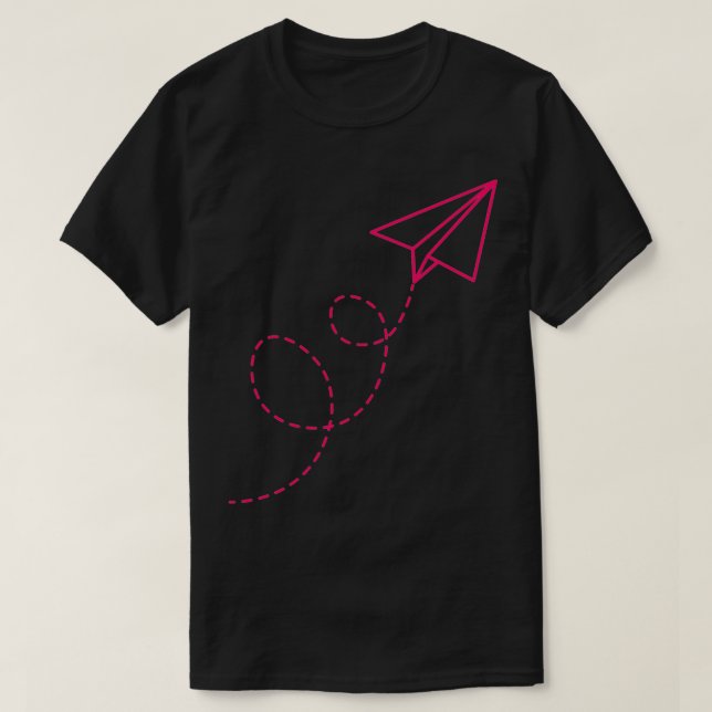 Paper Plane Office School Art T-Shirt (Design Front)