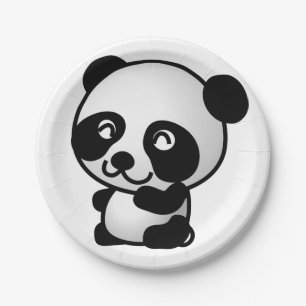 Paper Plane. Panda. Plate