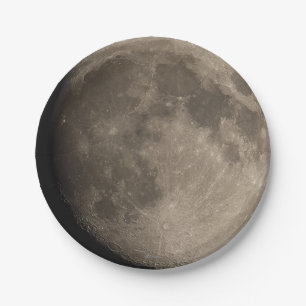 Paper Plane. Photo moon 02. Paper Plate