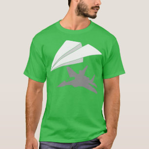 Paper Plane Pilot Men Boys Paper Aeroplane T-Shirt