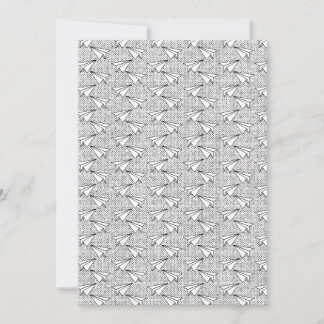 Paper planes vintage pattern. invitation
