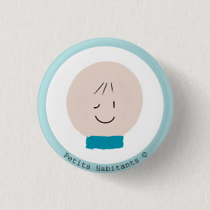 Paper plate 3 cm round badge