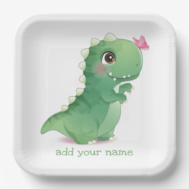 PAPER PLATE : BABY DINOSAUR (Front)