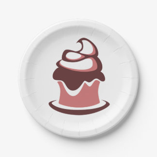Paper Plate Birthday Party Cupcake