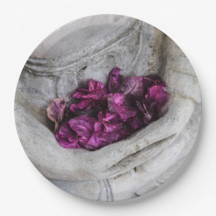 PAPER PLATE : BUDDHA WITH BLOSSOMS