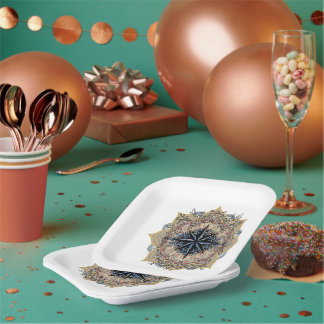 Paper Plate Button Bottle Opener  turkish motif 