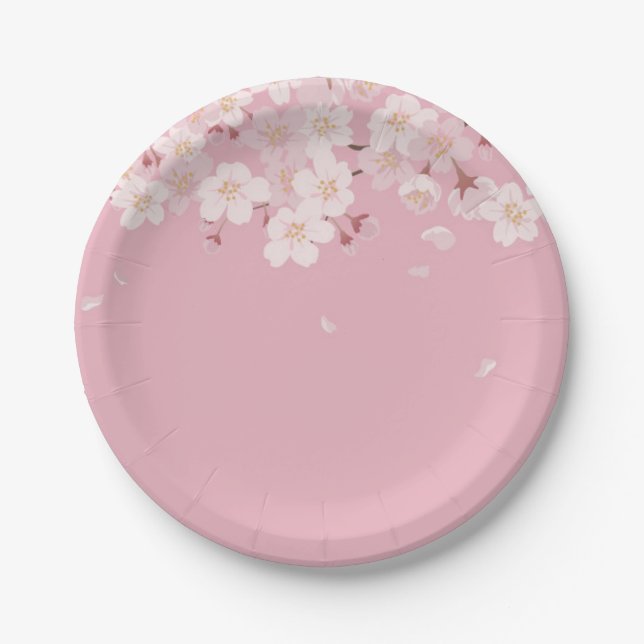 PAPER PLATE : CHERRY BLOSSOM PETALS (Front)