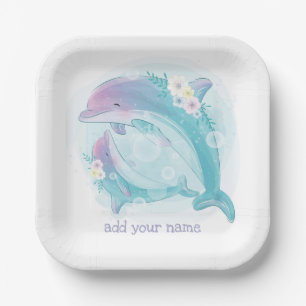 PAPER PLATE : CHILDREN'S BIRTHDAYS : DOLPHINS 