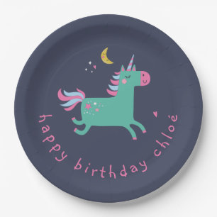 PAPER PLATE : CHILDREN'S : UNICORNS IN THE SKY