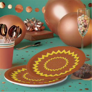 Paper Plate - Concentric Zig-zag Circles