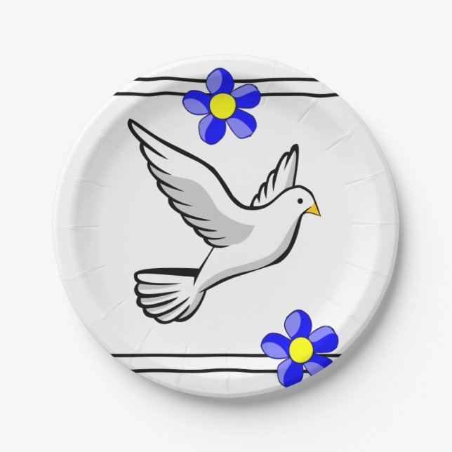 Paper Plate Dove (Front)