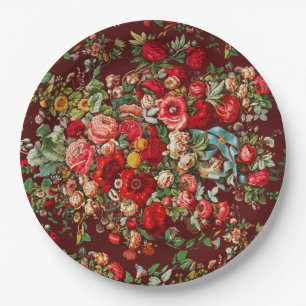 PAPER PLATE : FLORAL VINTAGE CHINTZ