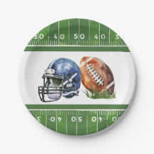 Paper Plate Football Theme, Football Birthday