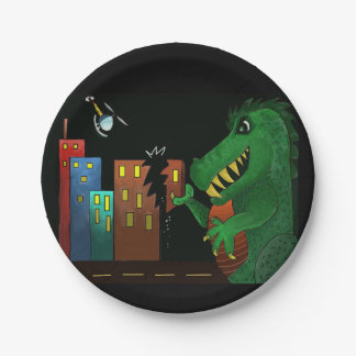 Paper Plate. Godzilla Paper Plate