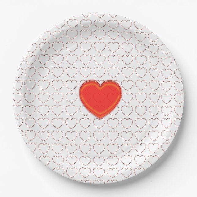 Paper Plate - Hearts (Front)