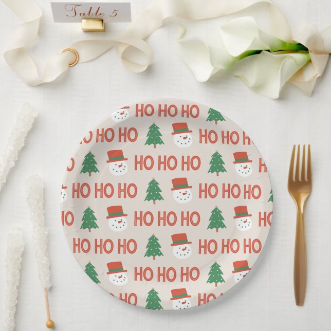 paper plate HO  HO  HO (Wedding)
