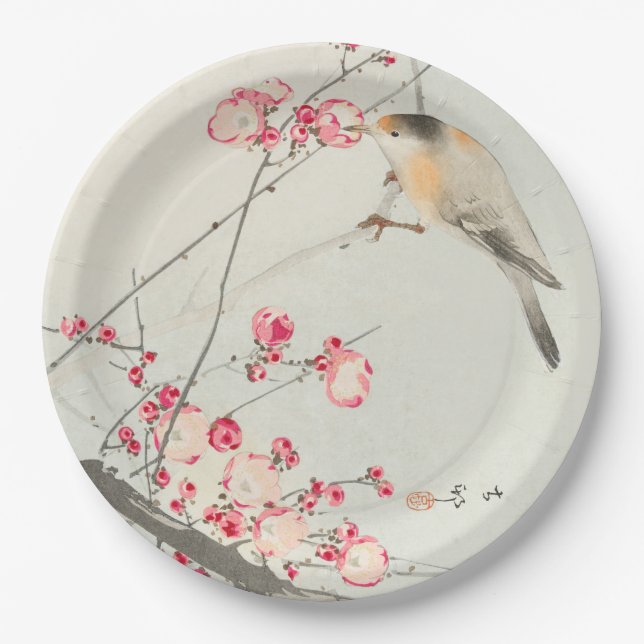 PAPER PLATE : JAPANESE WOODBLOCK : OHARA KOSON (Front)