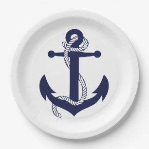 Paper Plate - Large Anchor & Rope