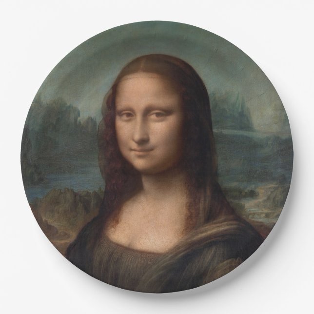 PAPER PLATE : LEONARDO DA VINCI : THE MONA LISA (Front)