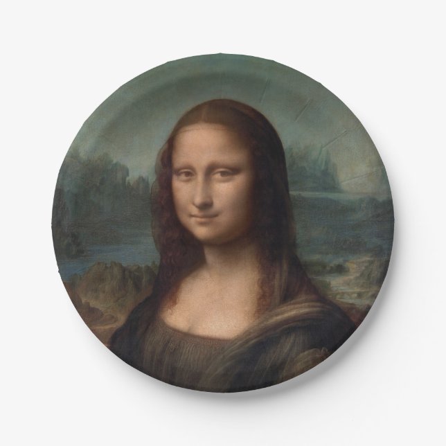 PAPER PLATE : LEONARDO DA VINCI : THE MONA LISA (Front)