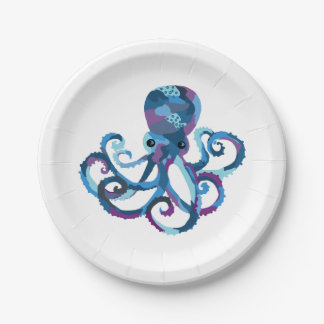 Paper Plate Octopus Watercolor