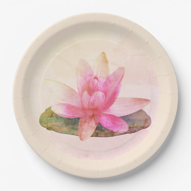 PAPER PLATE : PINK LOTUS (Front)